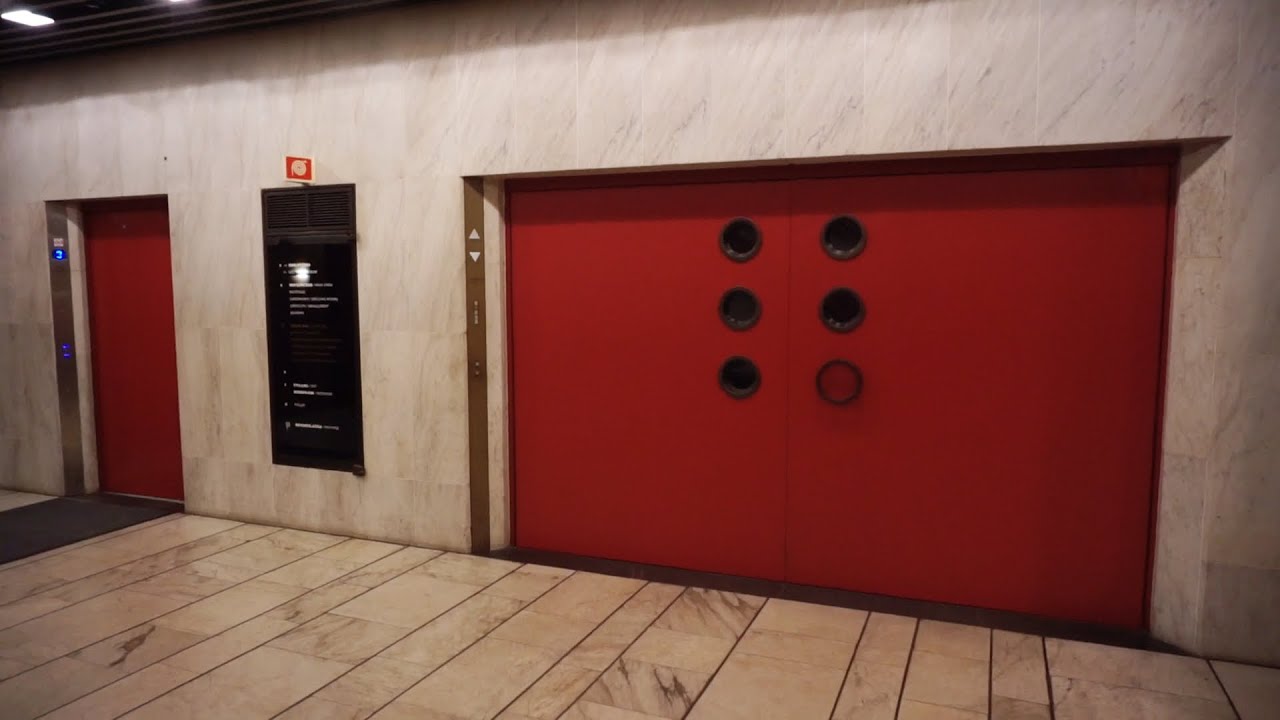 Beautiful 1977 Torvald Sætre (Stahl) traction freight elevator @ Oslo Concert Hall, Oslo, Norway