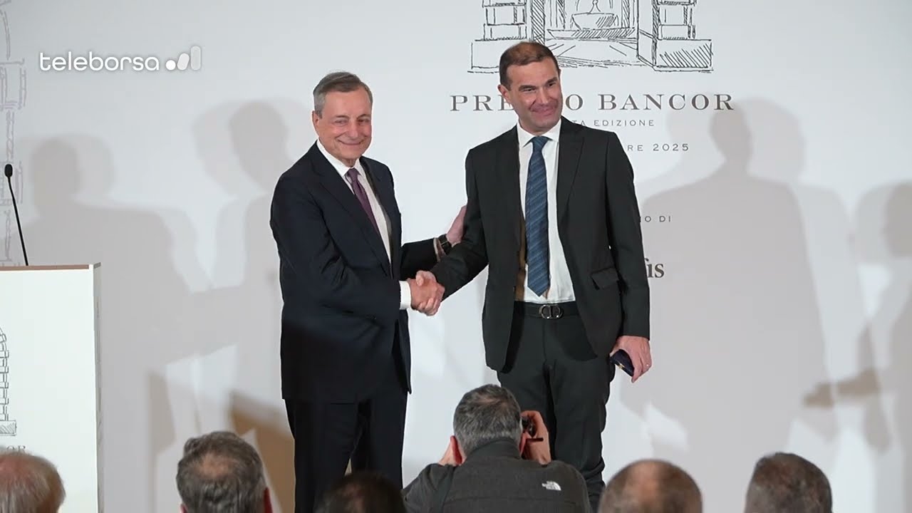 Premio Bancor: la Laudatio di Fabio Panetta a Mario Draghi
