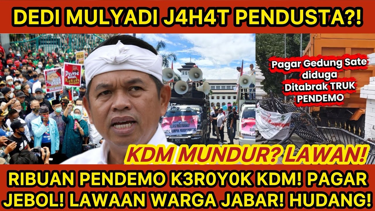KDM DALAM B4H4YAA?! PAGER GEDUNG SATE DIJEBOL RIBUAN PENDEMO KEPUNG GUBERNUR JABAR! KDM PENDUSTA?!