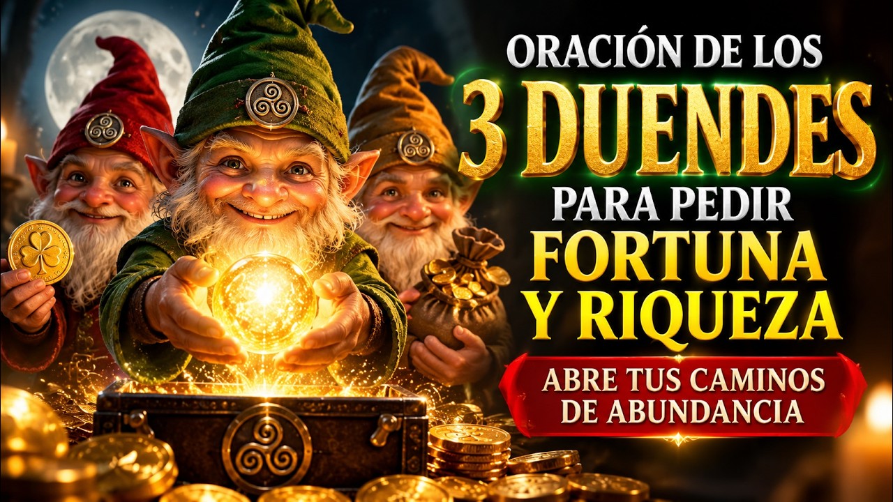 ORACIÓN DE LOS 3 DUENDES PARA PEDIR FORTUNA Y RIQUEZA | ORACIÓN ESPIRITUAL