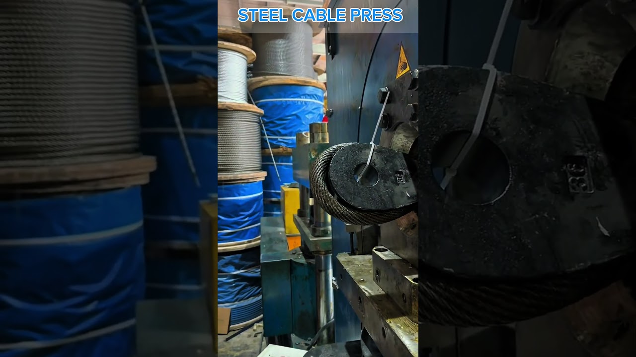 Steel Cable Loop Pressing Process.