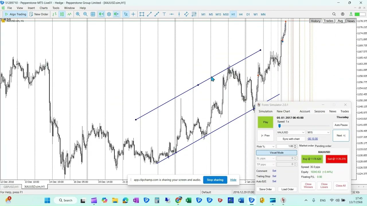 EP1 โปรแกรมฝึกเทรด Review Soft4Fx Forex simulator software