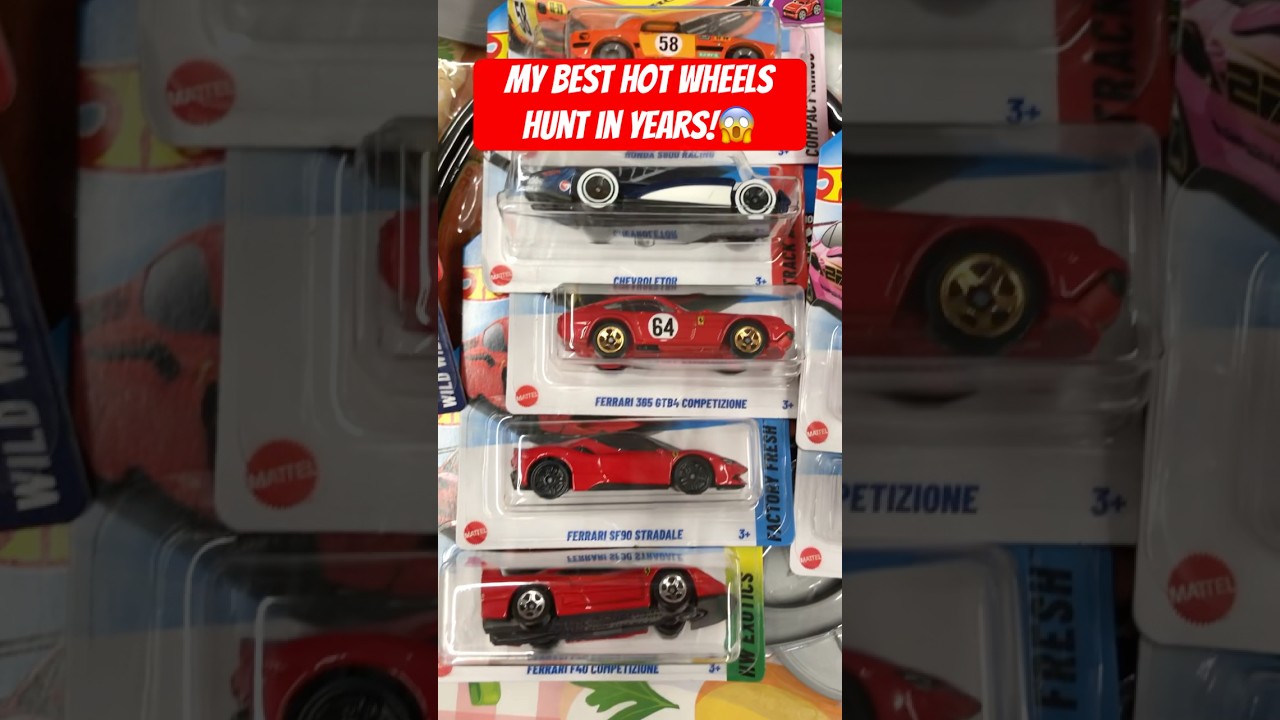 HUGE HOT WHEELS HUNTING SCORE! FERRARIS & MORE!🔥🔥🔥 #hotwheels #hotwheelshunting #hotwheelshunter