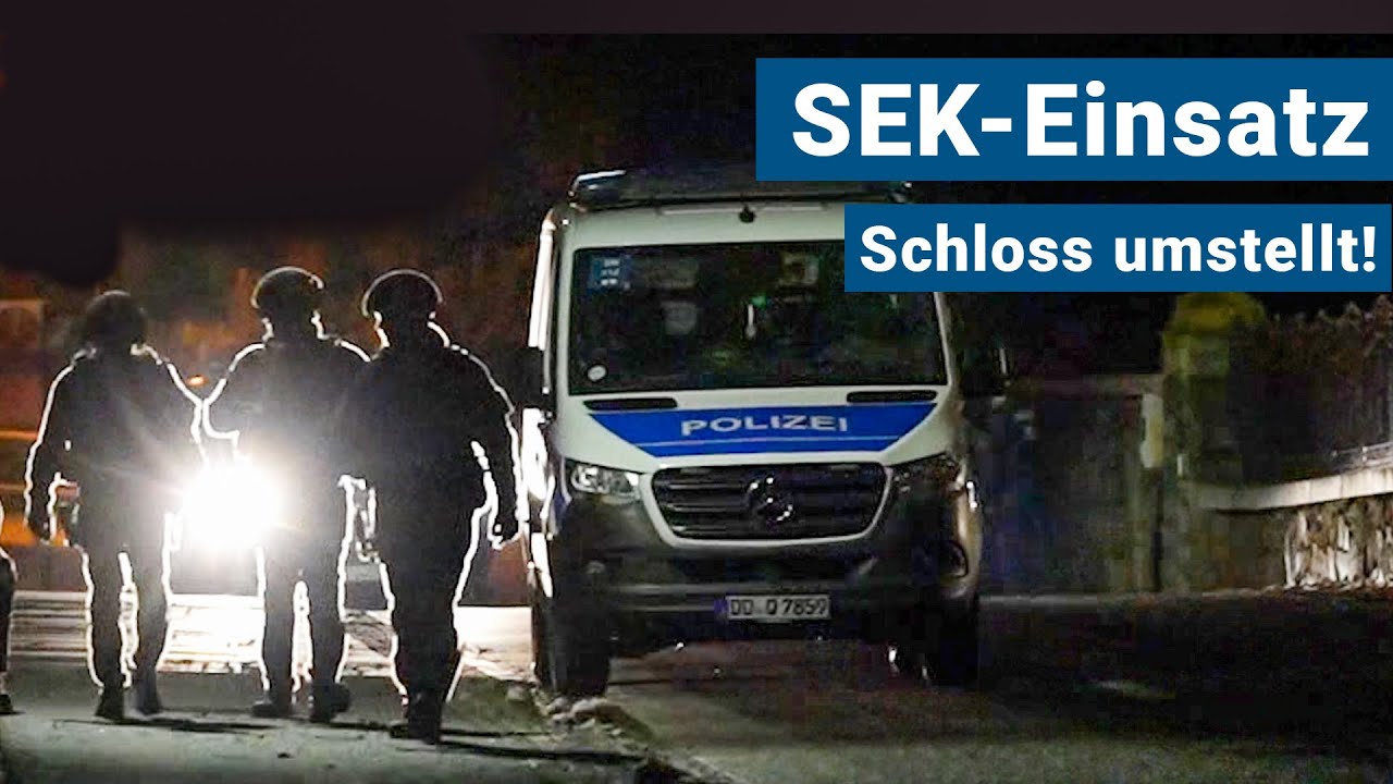 SEK-Einsatz: Polizei umstellt Schloss in Taubenheim