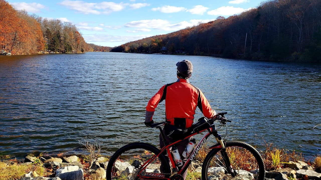 10 Minutes Virtual Bike Ride | Paulinskill Valley Trail | Paulins Kill Lake | Newton, New Jersey