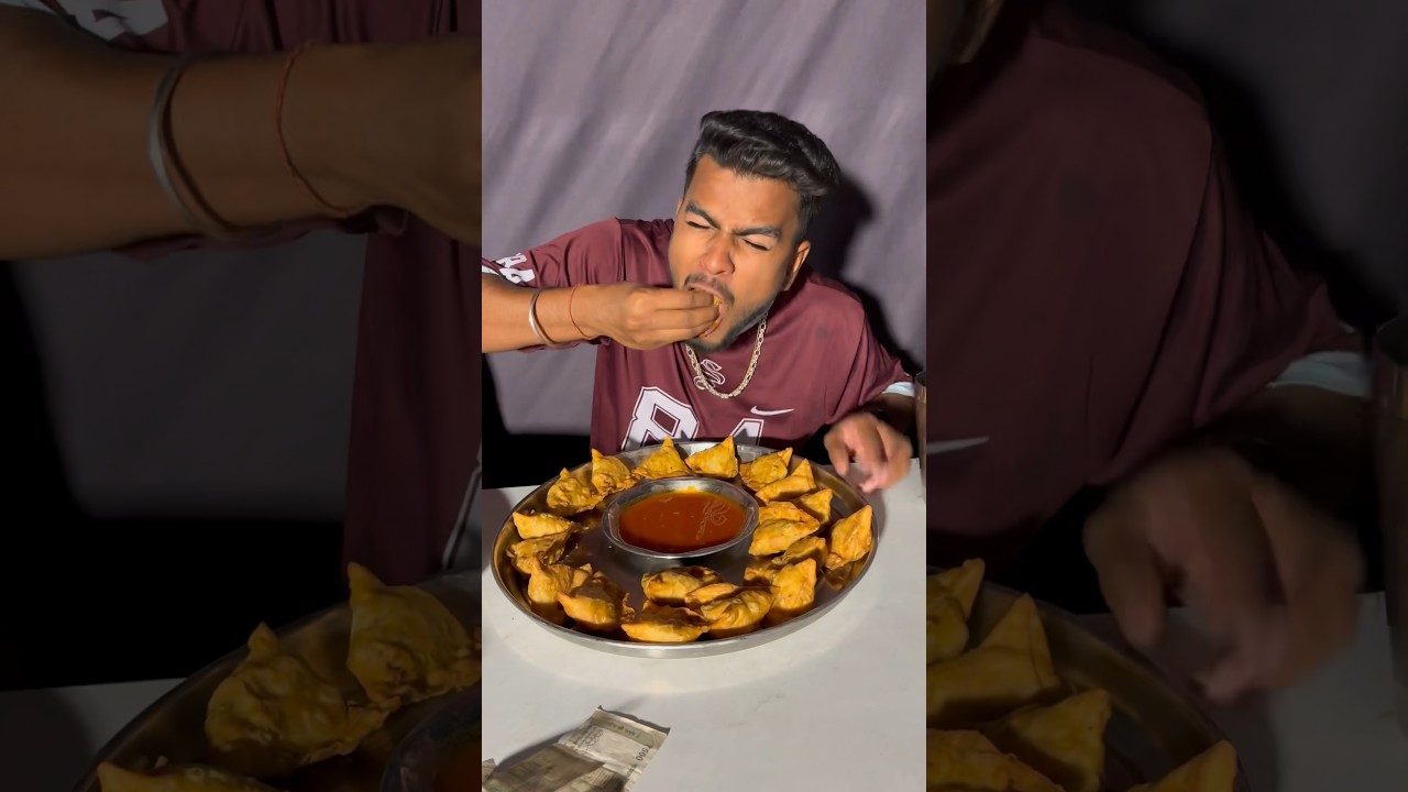 20 Samosa 3 Minute Eating Challenge 🥵 | Street Challenge | Food Challenge | PCR FOOD #shorts