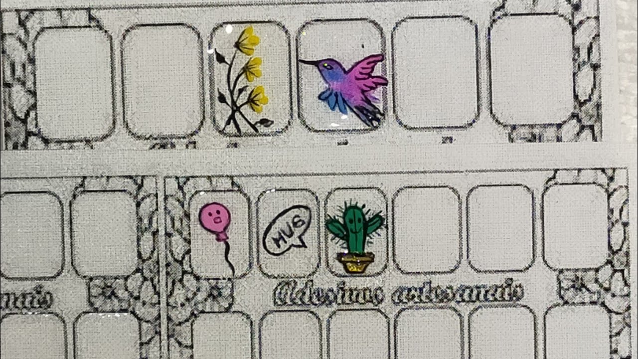 Stickers caseros para uñas