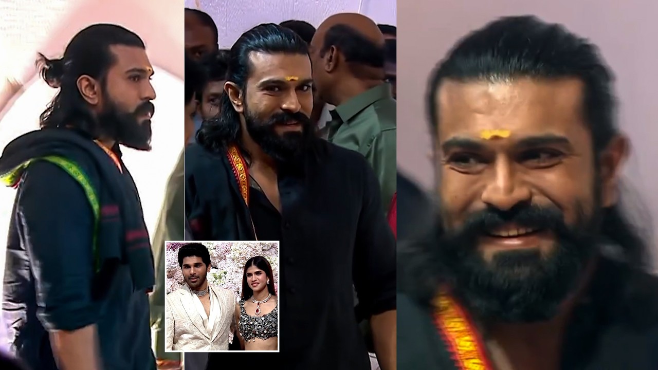 Global Star Ramcharan Stunning Looks At Allu Sirish & Nayanika Pre-Wedding Reception | Filmylooks