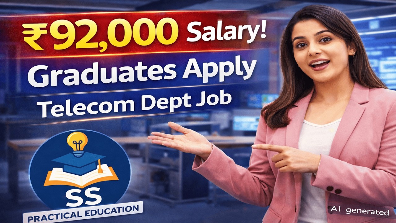 🚨 Graduate हो? Govt Job में ₹92K Salary! 😍 Telecom Department की बड़ी भर्ती #govtjobsindia
