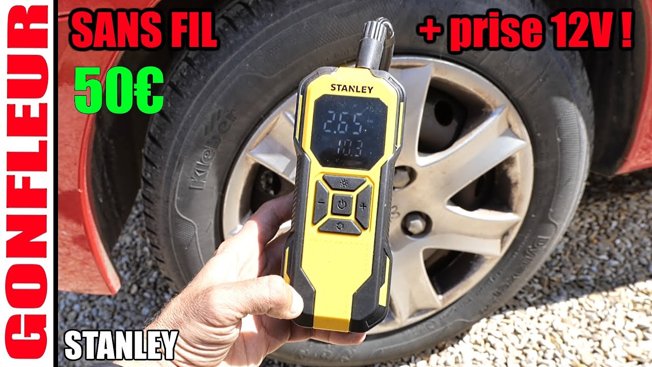 STANLEY gonfleur sans fil 12v + prise allume cigare 12V incluse ! (versus BOSCH EASYPUMP)