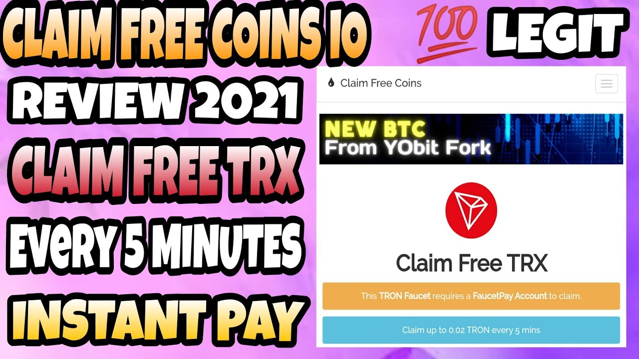 CLAIMFREECOINS IO REVIEW 2021 | CLAIM FREE TRX FOR EVERY 5 MINS | PAYMENT PROOF