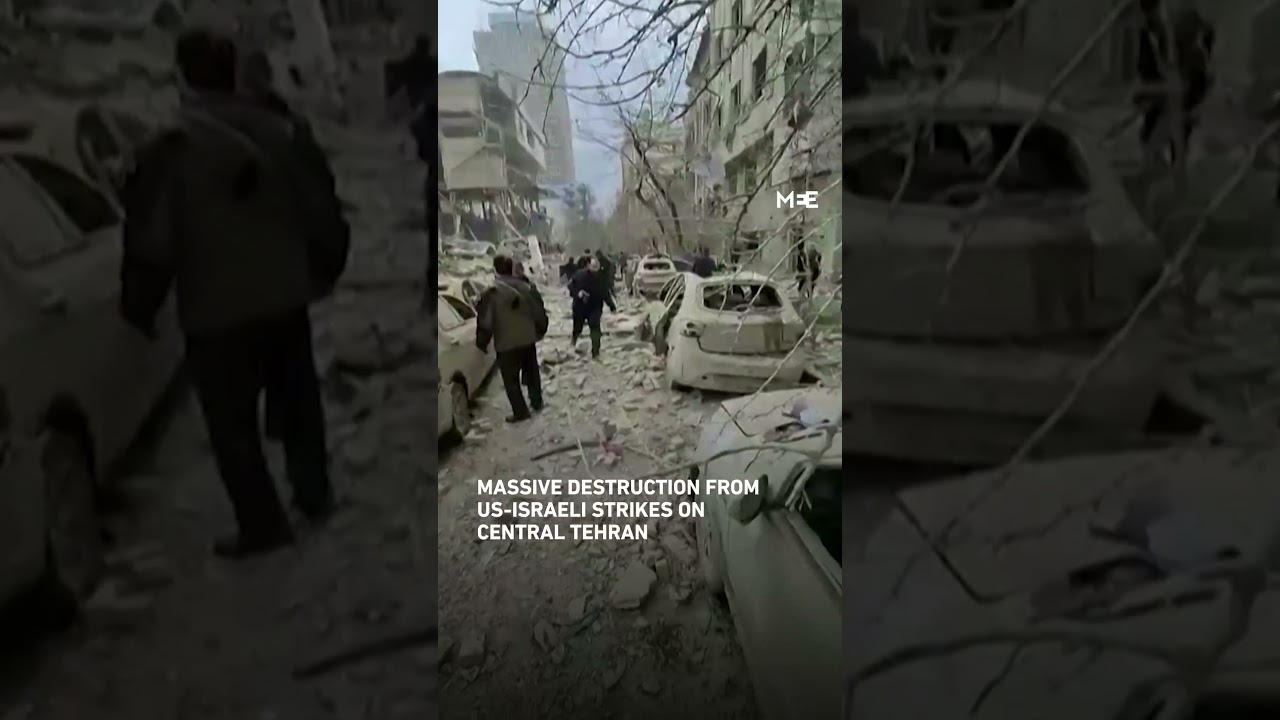 Video shows massive destruction at site of US-Israeli strikes on central Tehran