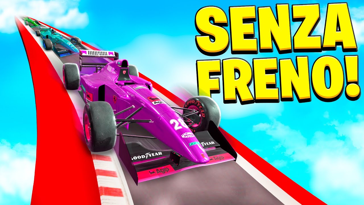 GARA CON LA FORMULA 1 SENZA FRENI CON I MIEI AMICI! - GTA 5