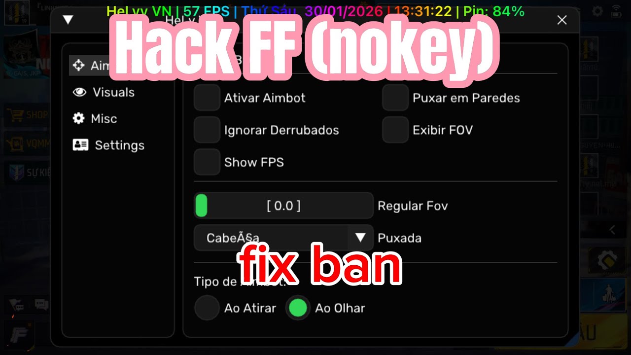 Hướng Dẫn Cách Cài Hack Free Fire V8 Ob52 menu nokey cực  VIP Cho iOS (anti ban cực cao)