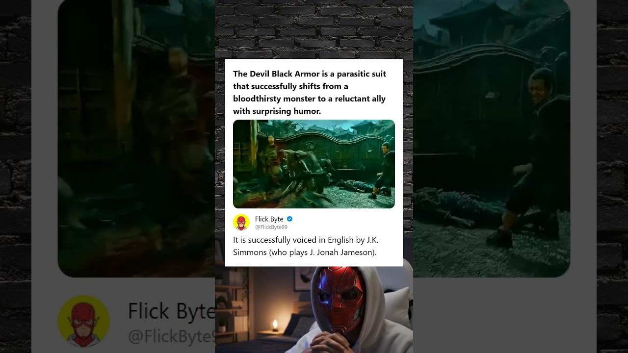 Devil Black Armor Parasitic Suit JK Simmons English Voice Actor Fact