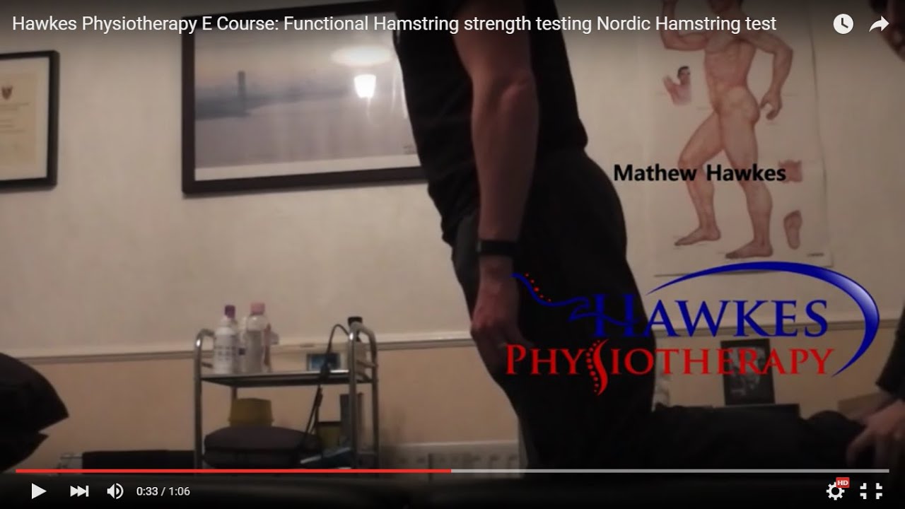 Hawkes Physiotherapy E Course: Functional Hamstring strength testing Nordic Hamstring test