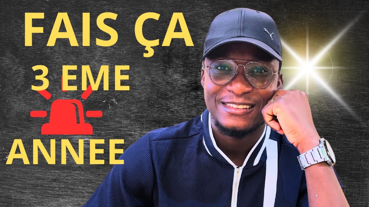🚨 URGENT : Fais ça en 3e année de formation ou tu vas le regretter !