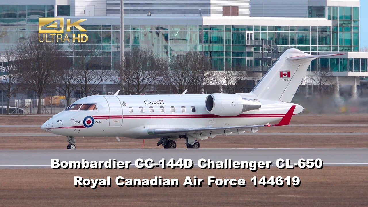 Royal Canadian Air Force Bombardier CC-144D Challenger 650 arrival at Munich Airport 144619 #canada