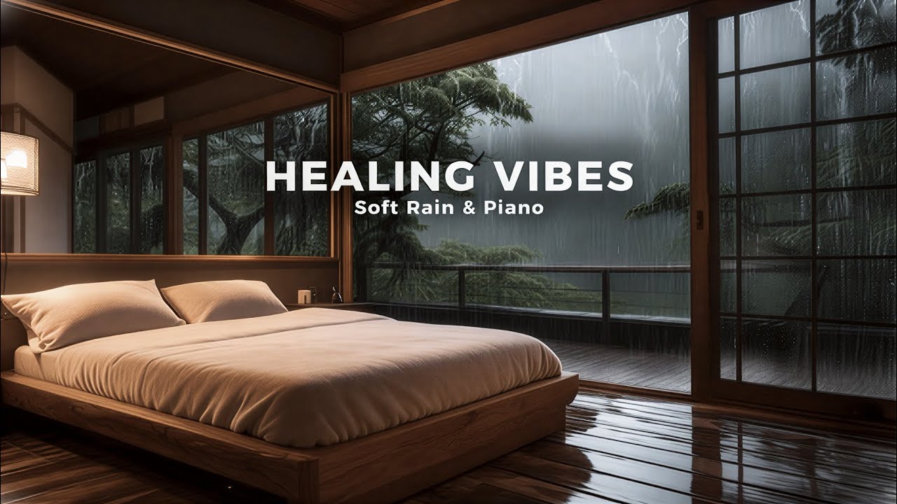 One Hour of Soft Piano & Rain for Relaxation & Sleep