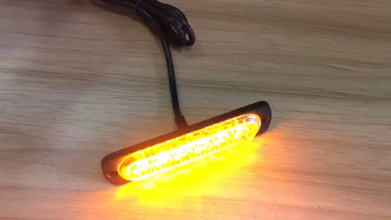 SL11 Amber Flashing DC 12V Traffic LED Emergency Strobe Lights for Vehicles