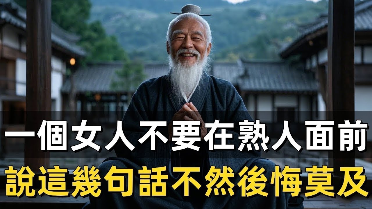 一個女人，永遠不要在熟人面前說這幾句話，不然後悔莫及！#修行思維 #修行 #福報 #禪 #道德經 #覺醒 #開悟 #禅修