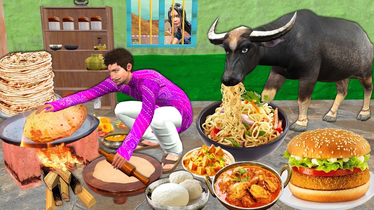Ghamandi Bahu Roti Wala Vs Magical Food Buffalo Noodles Chicken Paneer Moral Stories Hindi Kahaniya