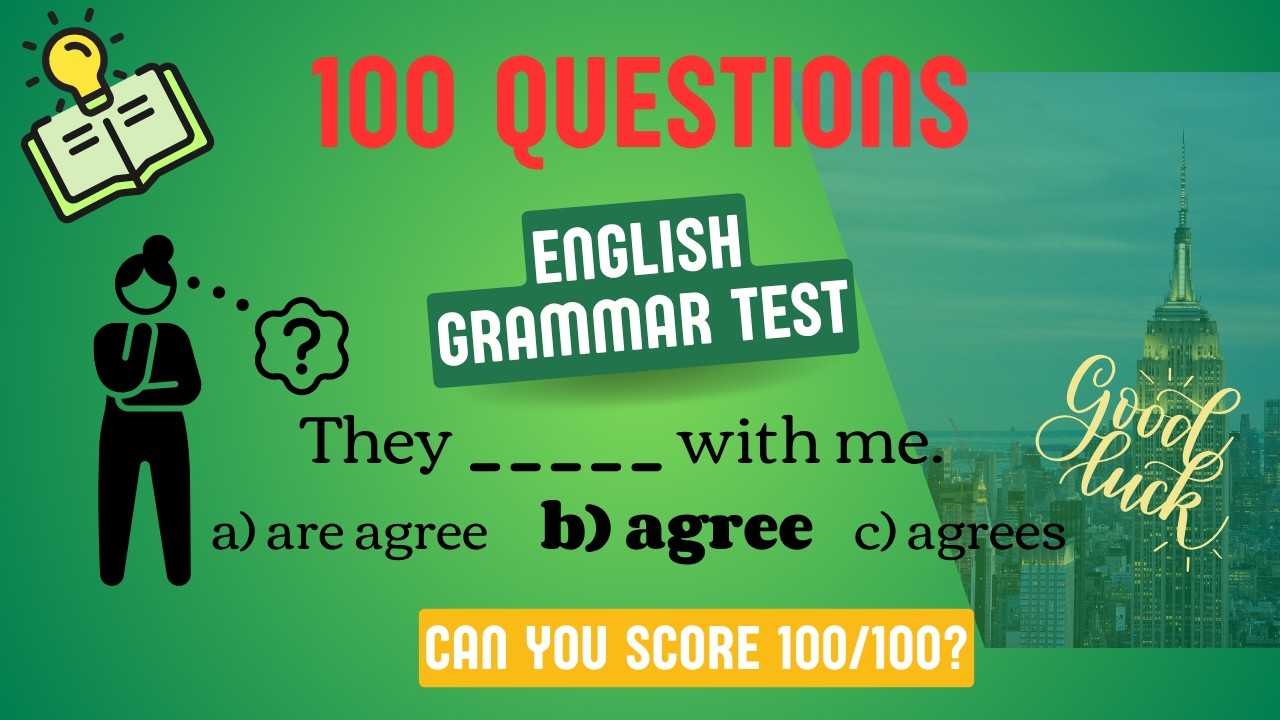Can you SCORE 100/100: Show your English abilities | If you pass this test your English is AMAZING!