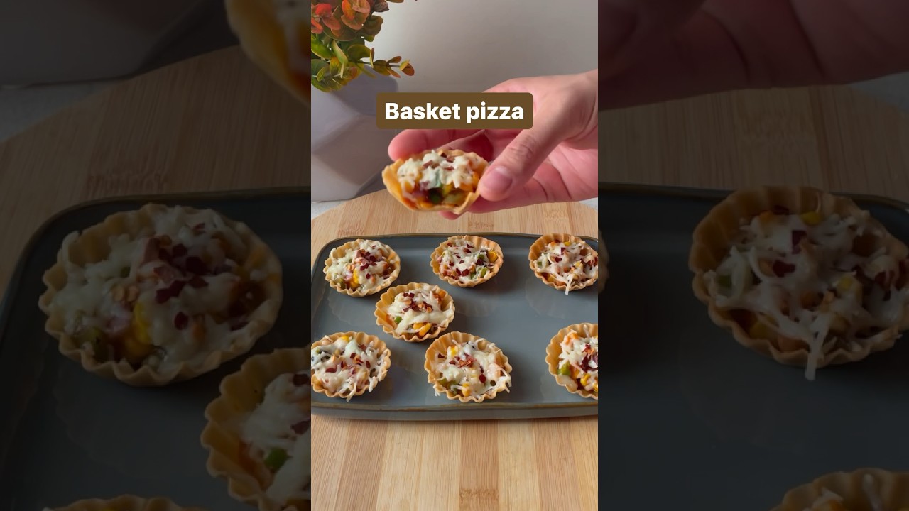 Basket Pizza ✨ #pizza #basketpizza #foodie #food pizzalover #minipizza #easyfood #quickrecipes