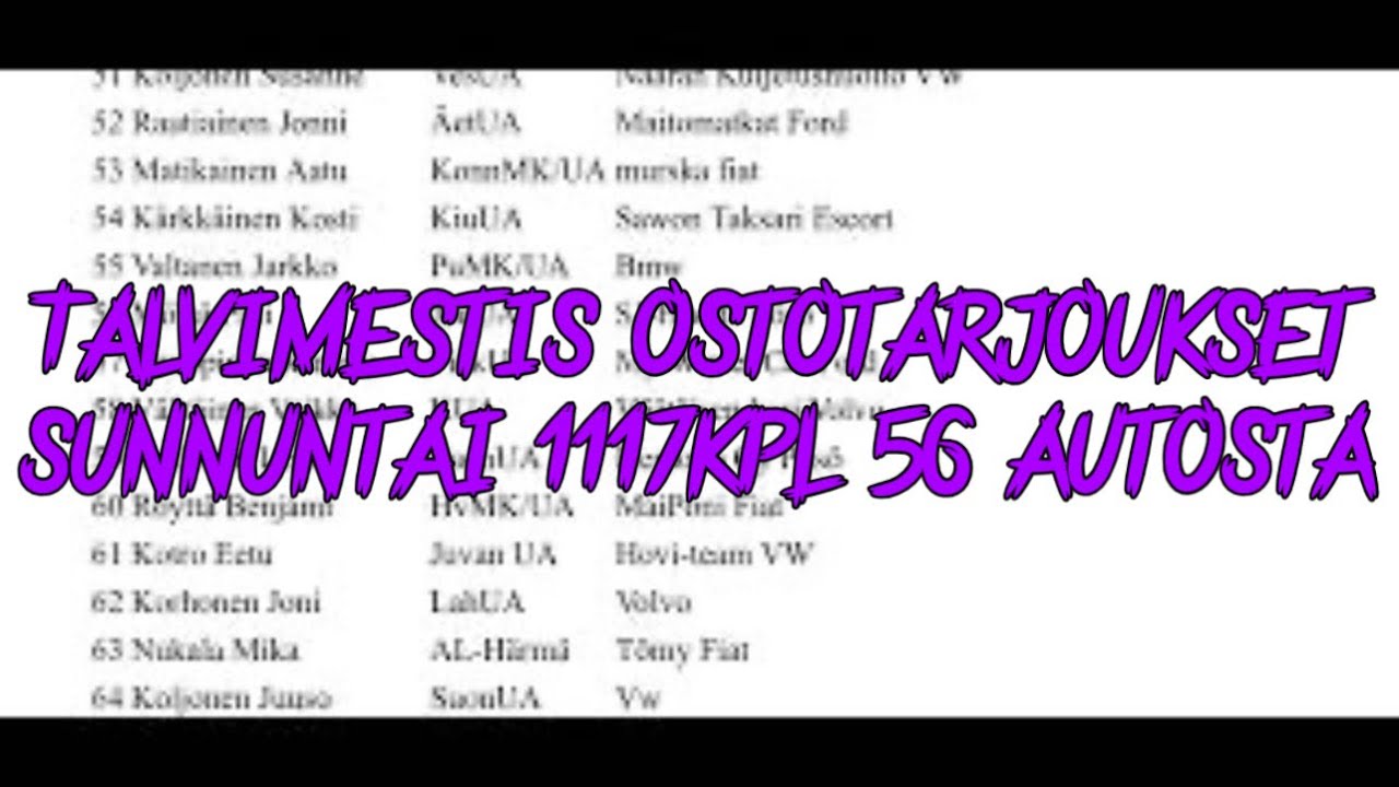 JM talvimestaruus 14.-15.2.2026  OSTOTARJOUKSET sunnuntai