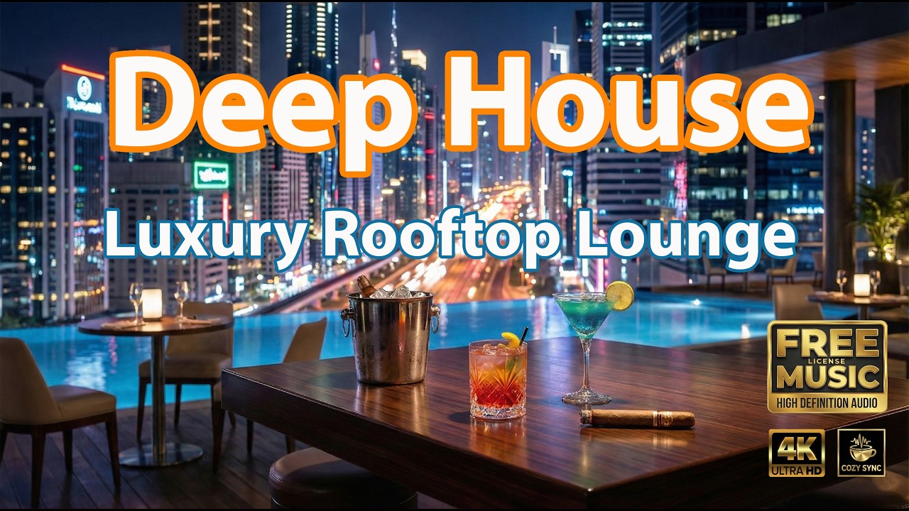 Luxury Rooftop Lounge 🌃 Deep House & Chill Vibes for Work, Study, Party | Cozy Sync