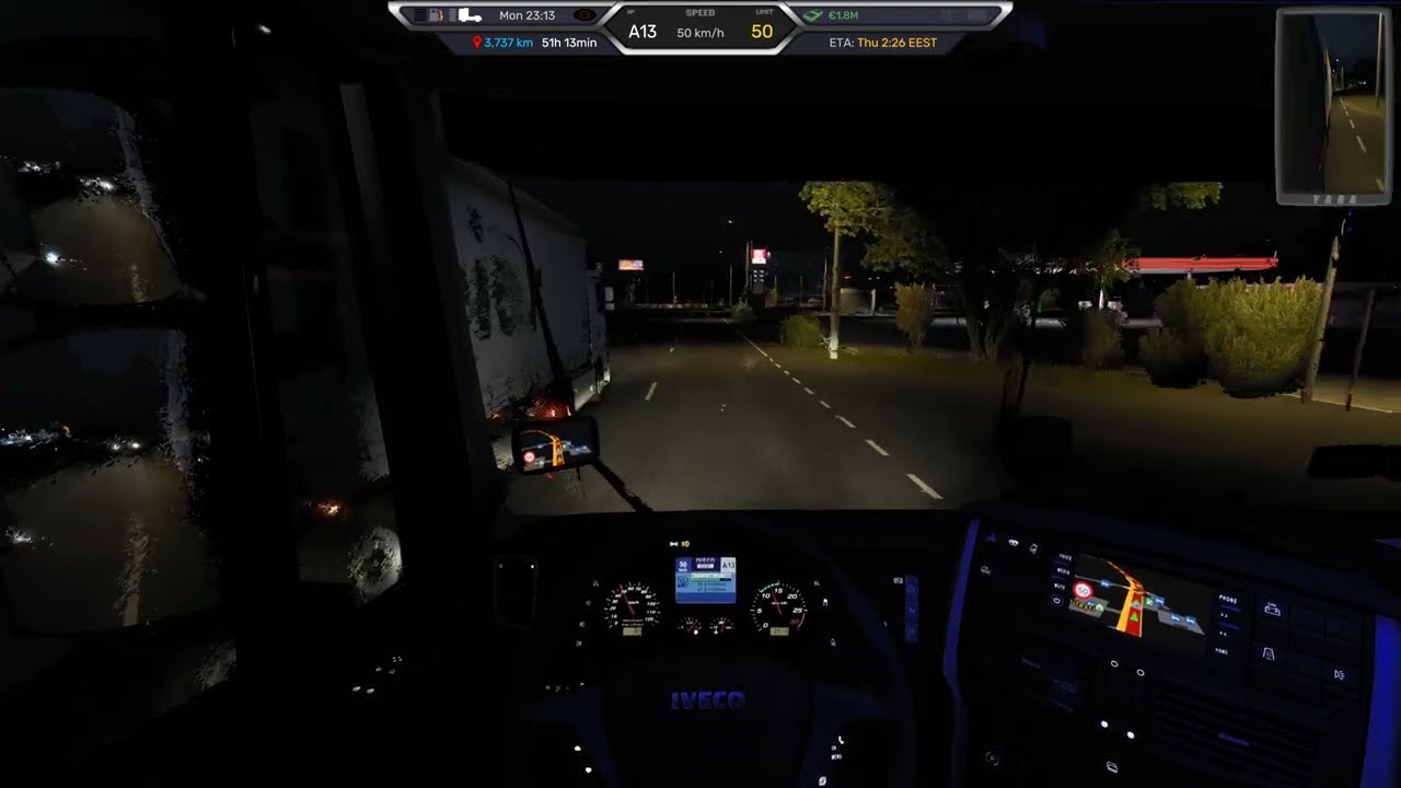 Euro Truck Simulator 2 / Driving Across Europe in the Rain (No Commentary)