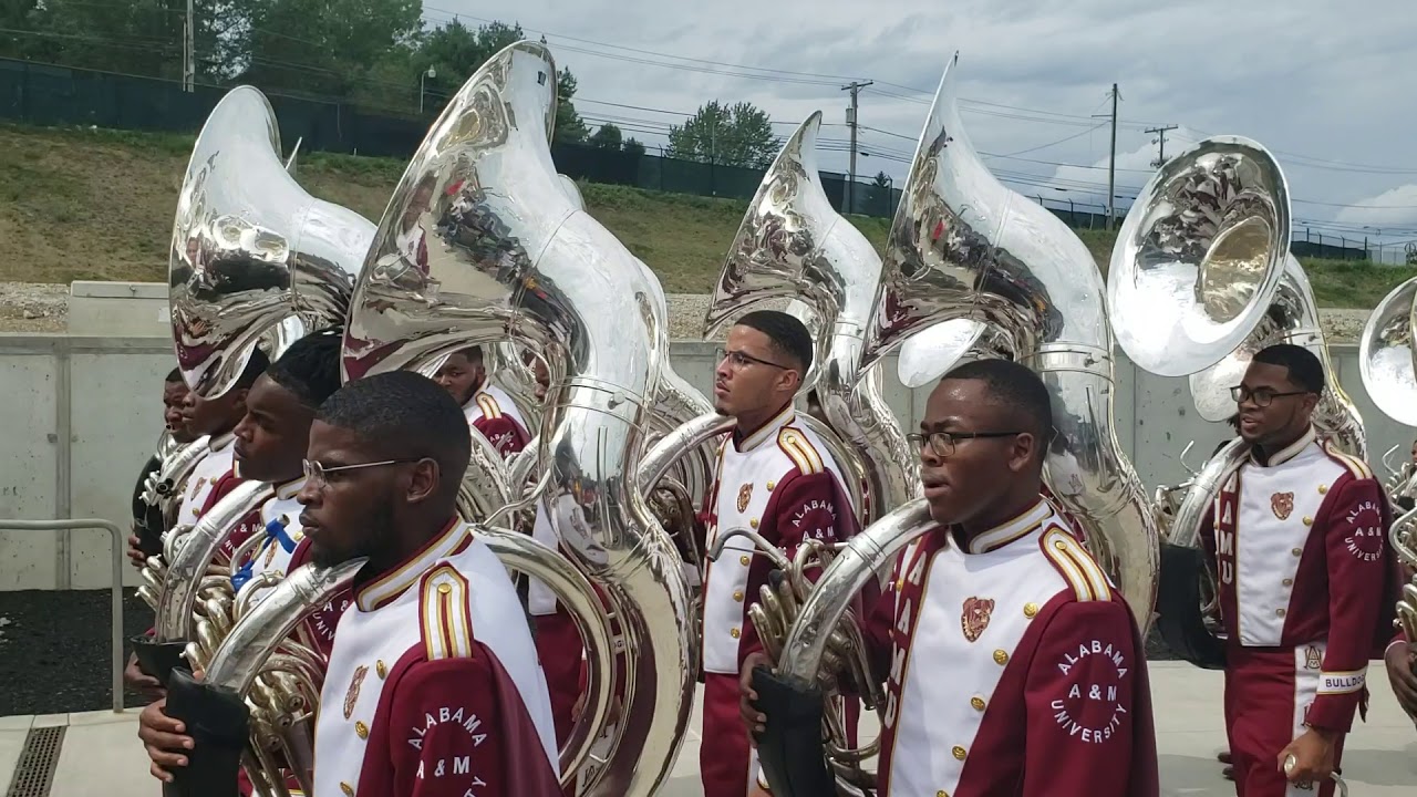 2019 Alabama A&M Marching Maroon and White Band Marching In