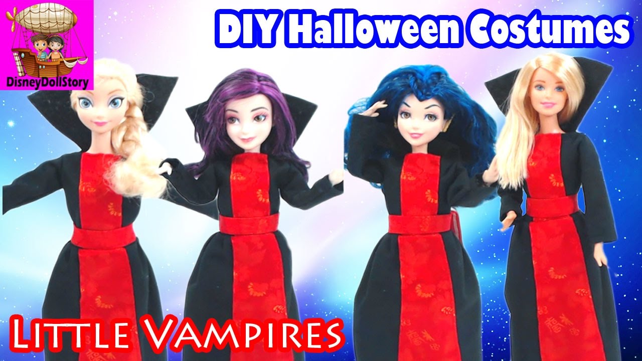 DIY Little Costumes for Halloween Descendants Mal Evie Barbie Disney