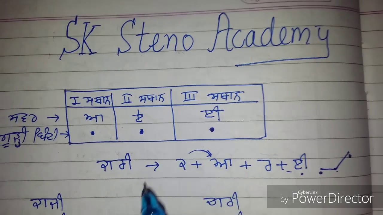 Punjabi Shorthand Basic Second Lesson ( by SK Steno Academy )