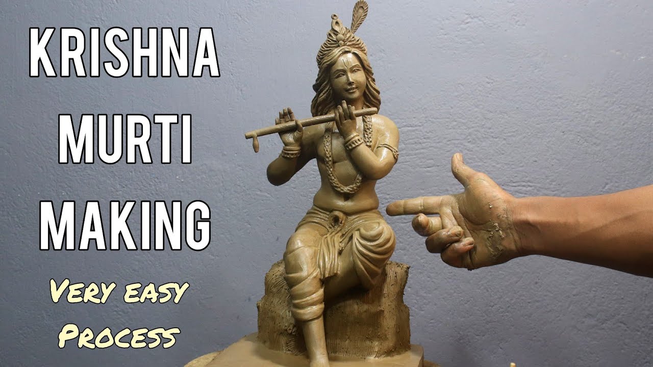 Krishna murti making with clay | Mitti ki murti making | clay modelling