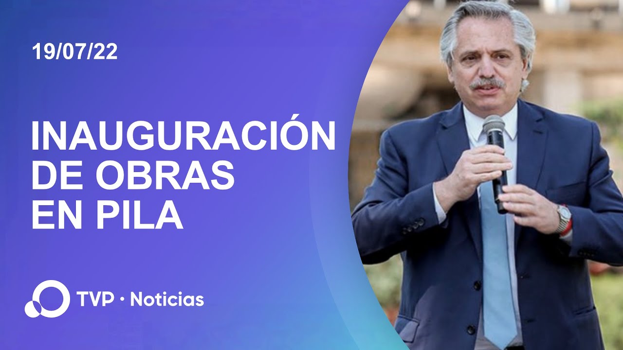Alberto Fern&aacute;ndez inaugur&oacute; obras de pavimentaci&oacute;n en el partido de Pila
