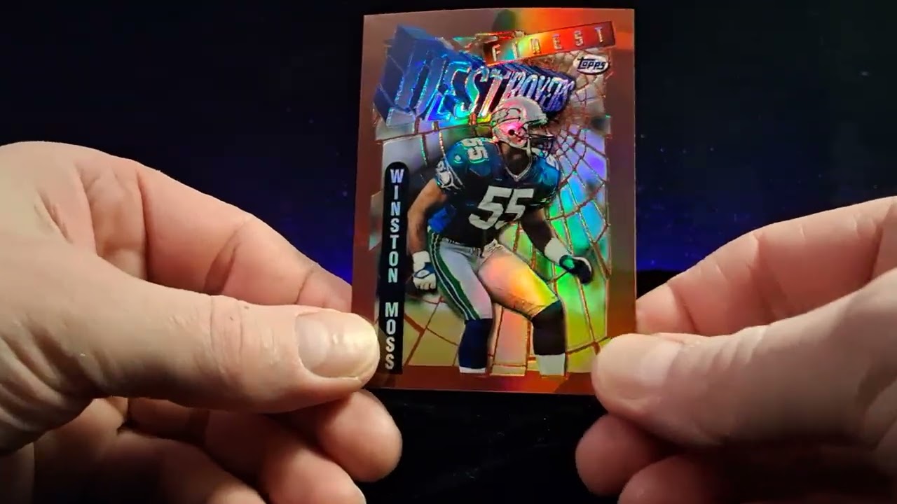 💰Paid $.81 🏈 Winston Moss 🏈 1996 Topps Finest Refractor Football Card 