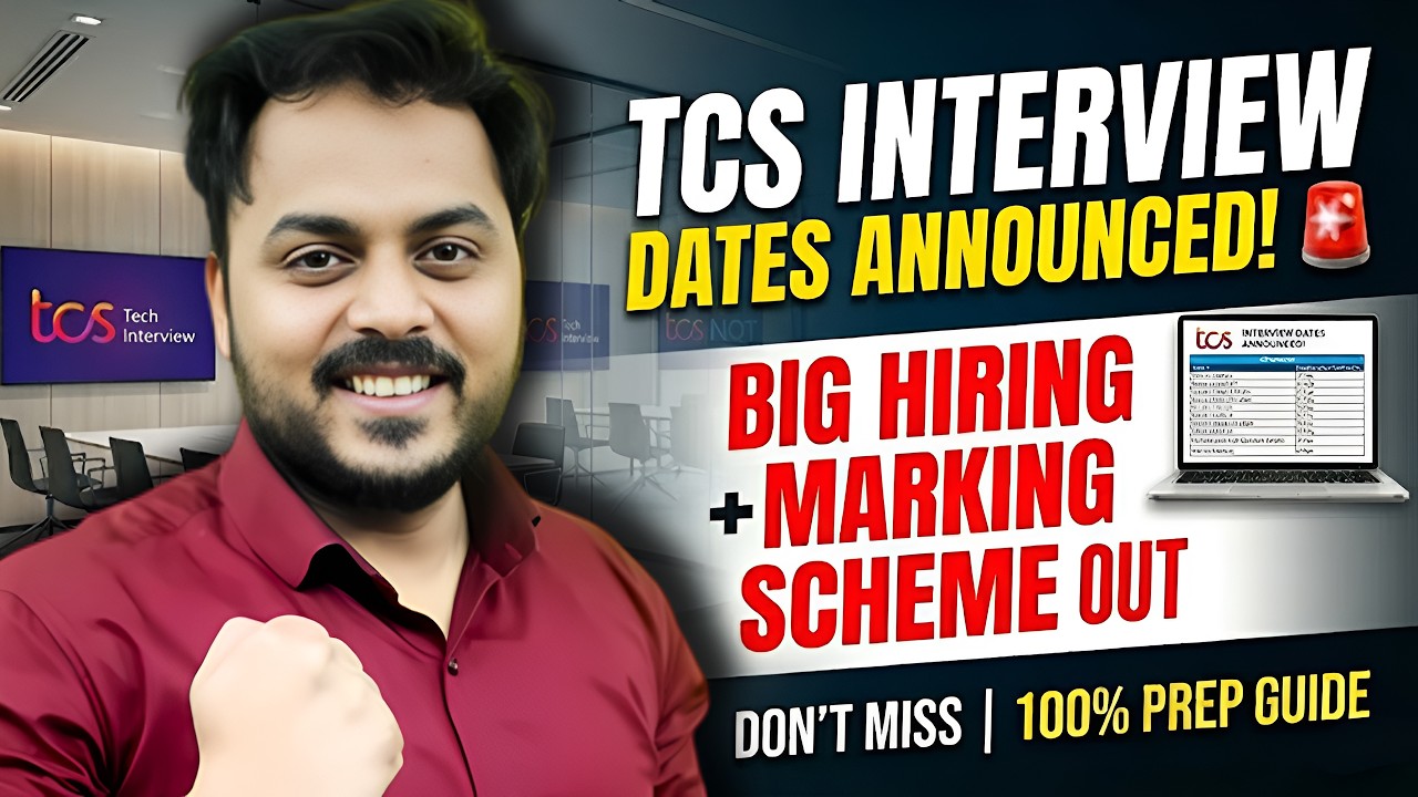TCS 20,000+ Hiring ! Interview Dates Announced | Marking Scheme Out!
