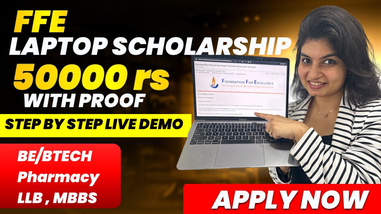 FFE Laptop Scholarship | Live Demo How to Apply | Foundation for Excellence | It's me Yamee