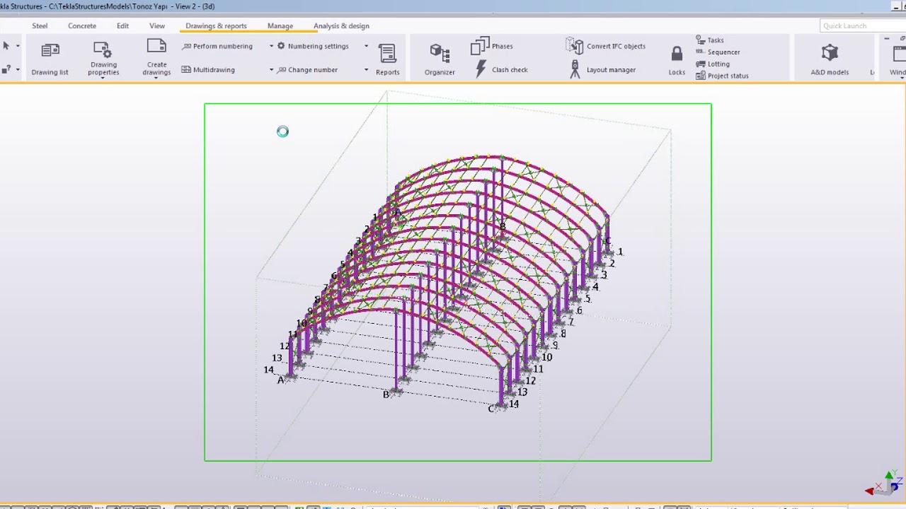 Tekla Structures 2017 Metraj Çıkarma ve Raporlama