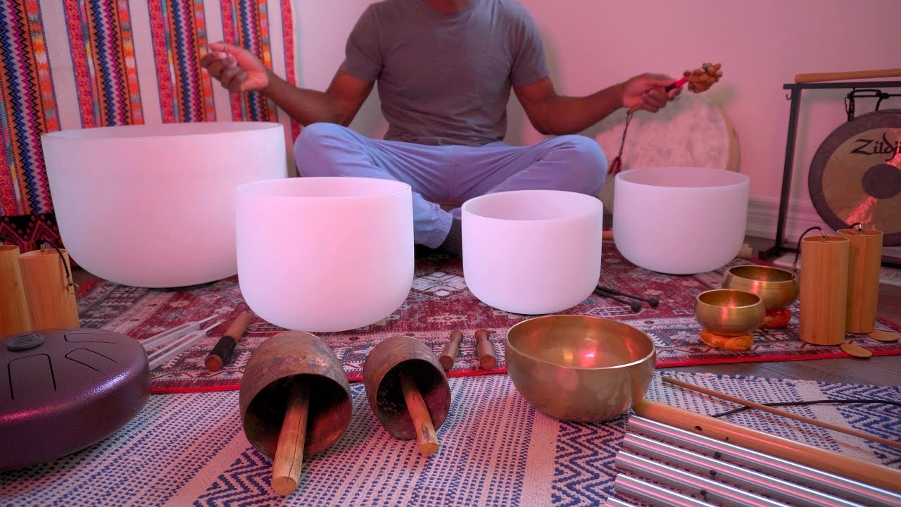 Guided Meditation Sound Bath for Relaxation | Breath Work | Intention Setting | 8D | Spatial Audio