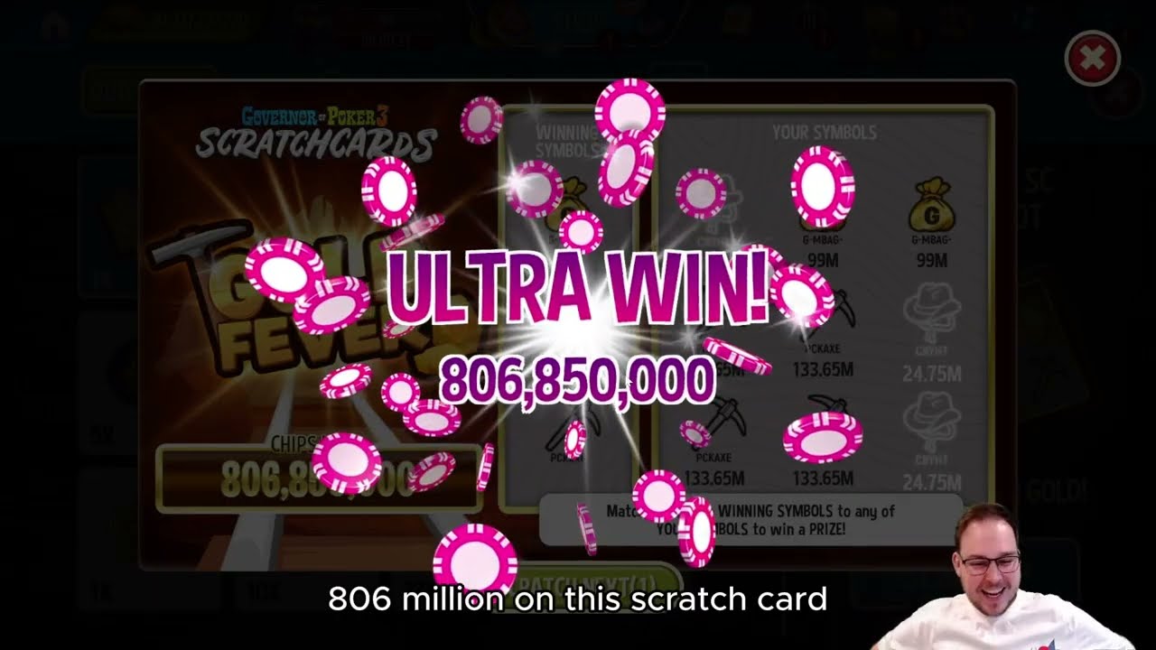 🤑 INSANE ULTRA WIN on the Gold Fever Scratch Card - Governor of Poker 3 Livestream Highlight