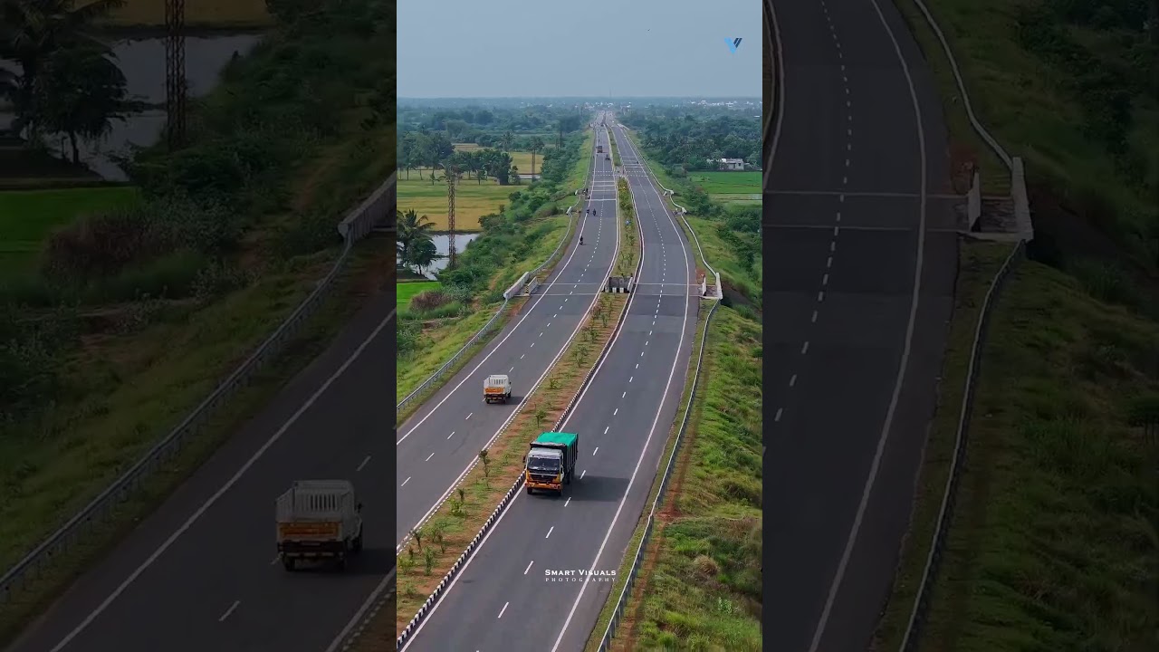 Thanjavur to Kumbakonam Bypass ✈️ Drone View | Scenic Road Trip 🌾🚍 | Tamil Nadu Beauty