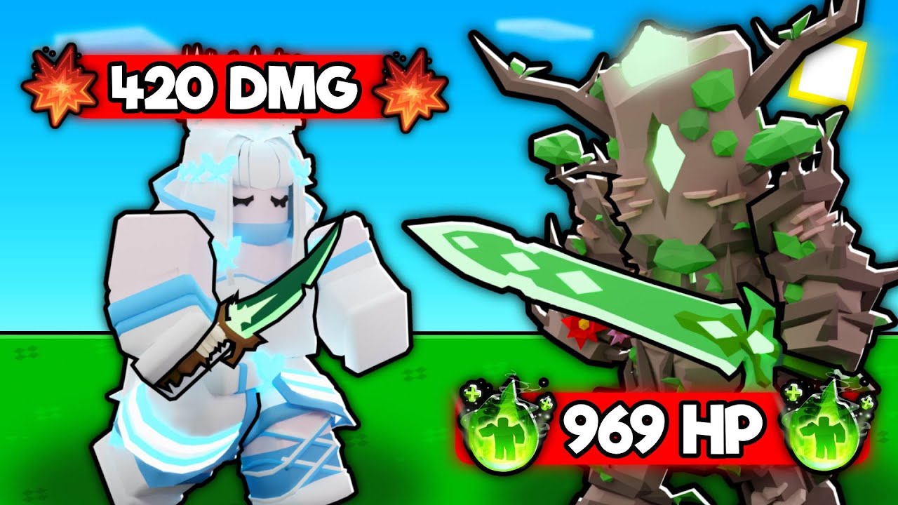 Unlimited DAMAGE Vs Unlimited HEALING In Roblox Bedwars!