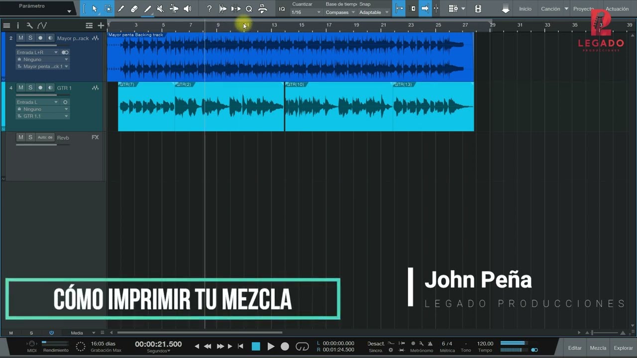 CÓMO IMPRIMIR TU MEZCLA EN STUDIO ONE (o cualquier otro DAW similar)