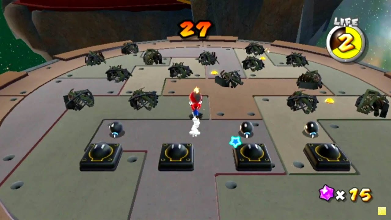 Super Mario Galaxy 💣 Bombs Riddle Secret Star in Breaking into the Battlerock - Battlerock Galaxy
