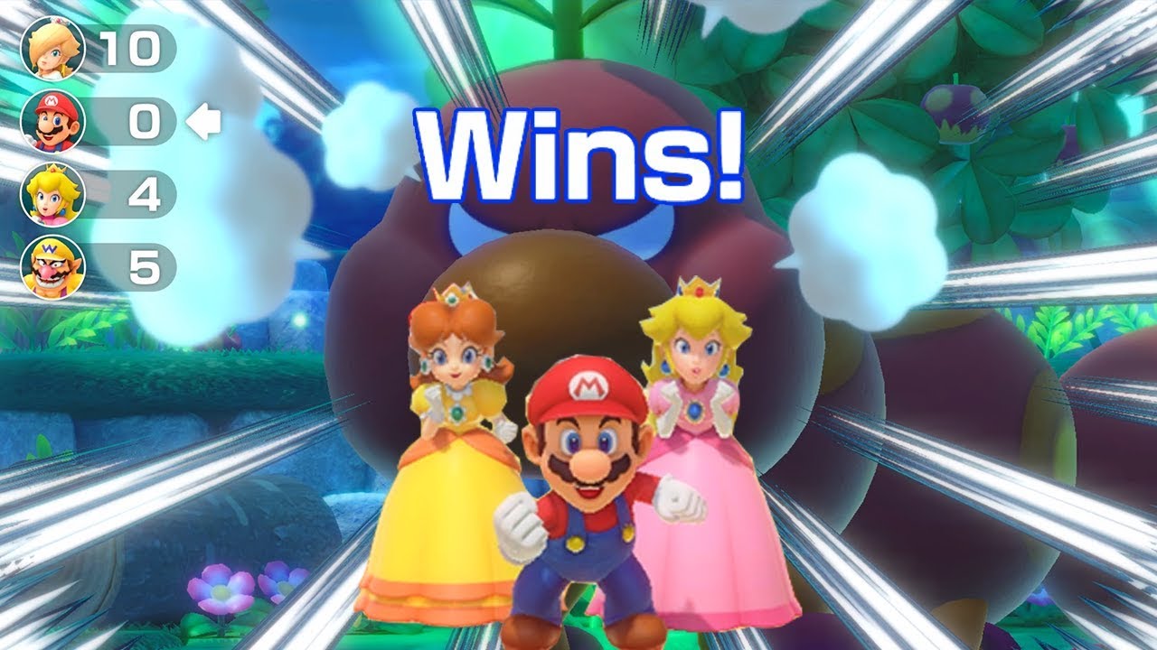 Super Mario Party - All Characters Win Minigames Battle