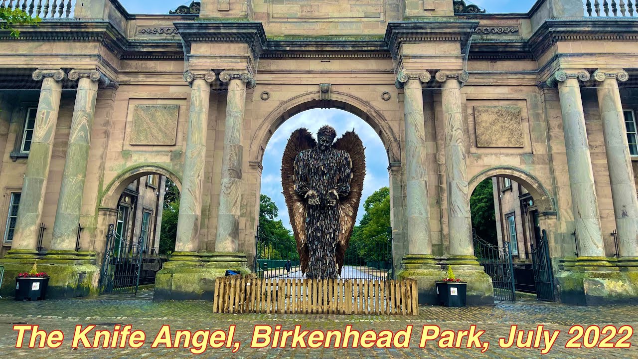 The Knife Angel at Birkenhead Park, 2.7.22