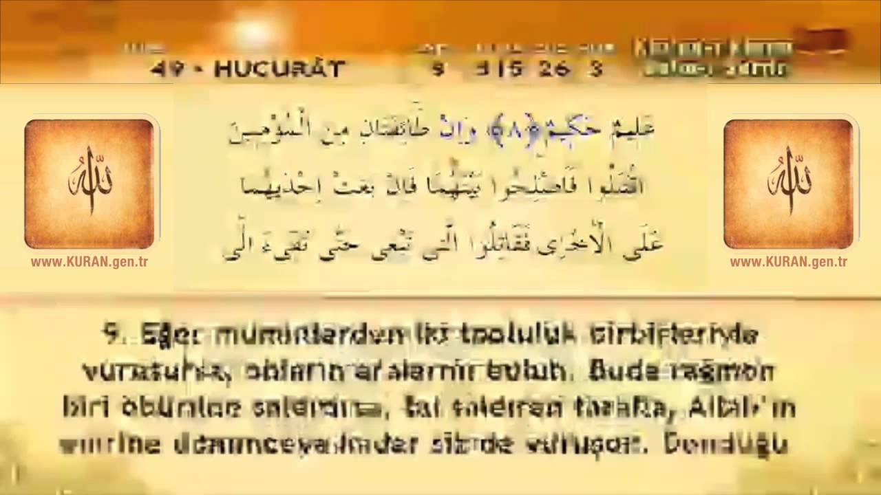 49  Sure   Hucurat Suresi