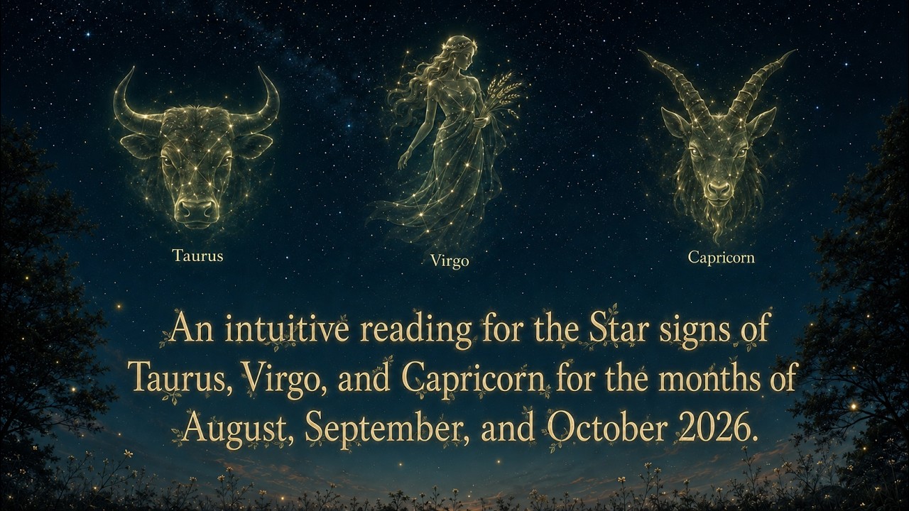 A reading for Virgo, Taurus and Capricorn for the months of August, September and October 2026